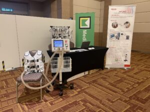High-Frequency Chest Wall Oscillation (HFCWO) vest displayed during the Sunway Medical PICU Course