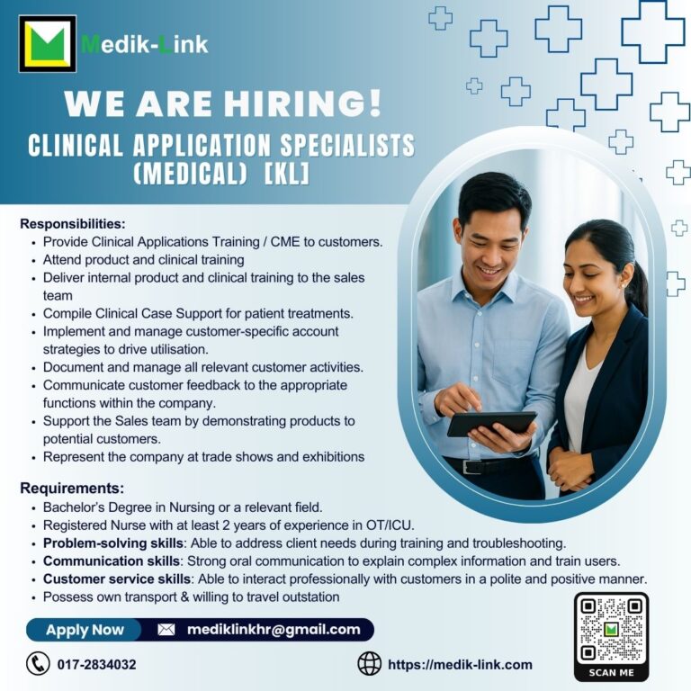 Medical Clinical Application Specialists Job Poster