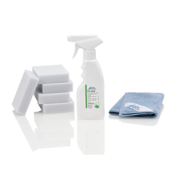 Durr Dental FD 360 cleaning and care of vinyl upholstery for dental chairs – removes stains, soiling and discolourations with gentle care.
