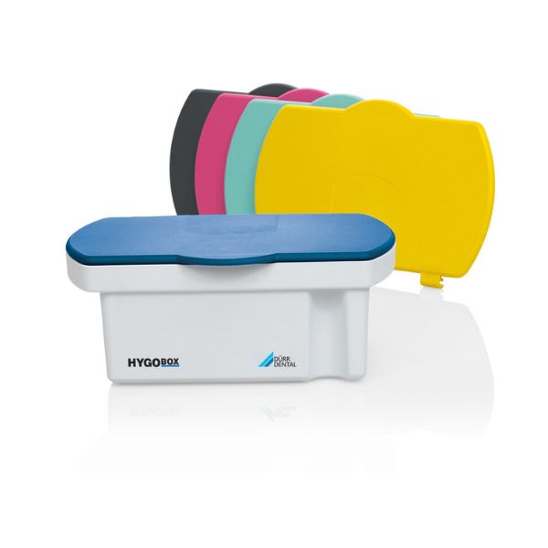 Durr Dental Hygobox with coloured lid options for cleaning and disinfection processes