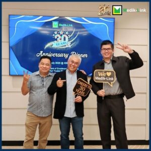 Medik-Link 30th Anniversary Dinner in Kuching — Medik-Link Team Director and Dental Sales Team