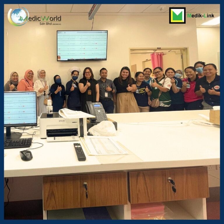 MedicWorld team conducting system familiarisation and training for Philips Avalon FM20 and FM30 fetal and maternal monitoring system (ISP) at Sarawak hospital