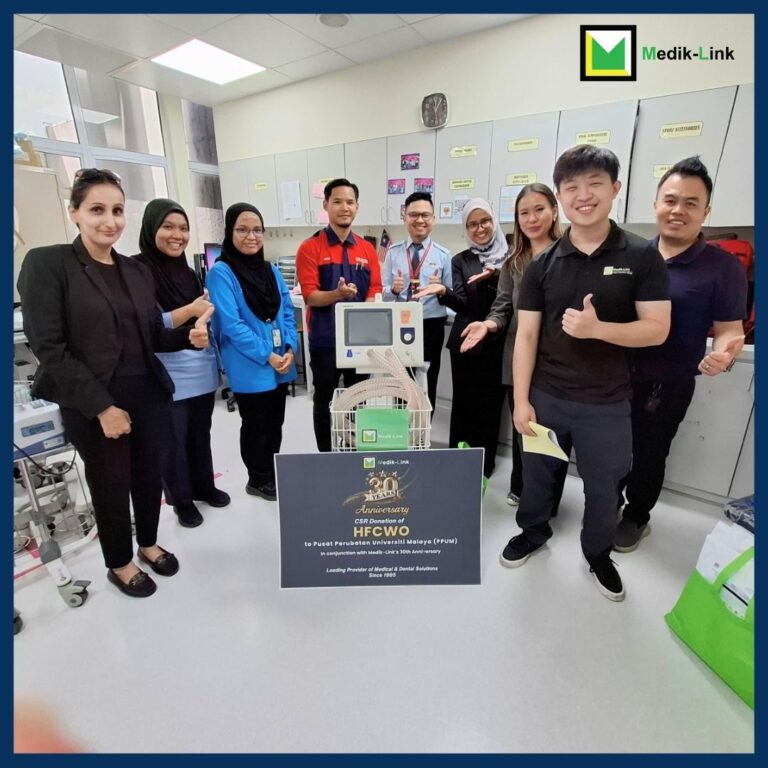 Medik-Link HFCWO airway clearance therapy equipment T&C with PPUM ICU and Biomedical teams.