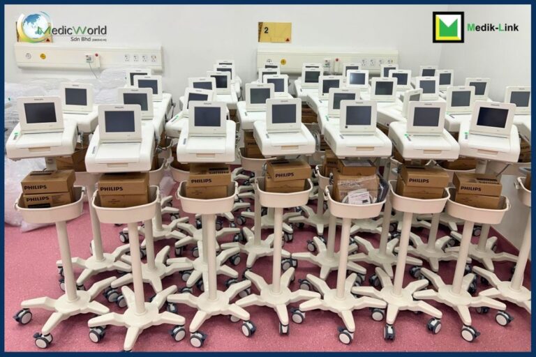 Philips Avalon FM20 and FM30 fetal and maternal monitoring system prepared for installation at the Obstetrics and Gynaecology Department, Sarawak hospital – MedicWorld Malaysia