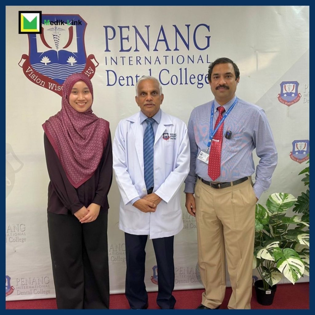 Photo with Medik-Link team and NOIS workshop trainers at MI-Dent 2026, Penang International Dental College Malaysia